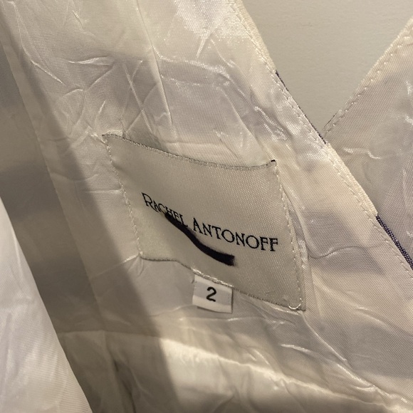 Rachel Antonoff Cotton Crinkle Red White and Blue Striped Dress Women’s Size 2 - Picture 3 of 4